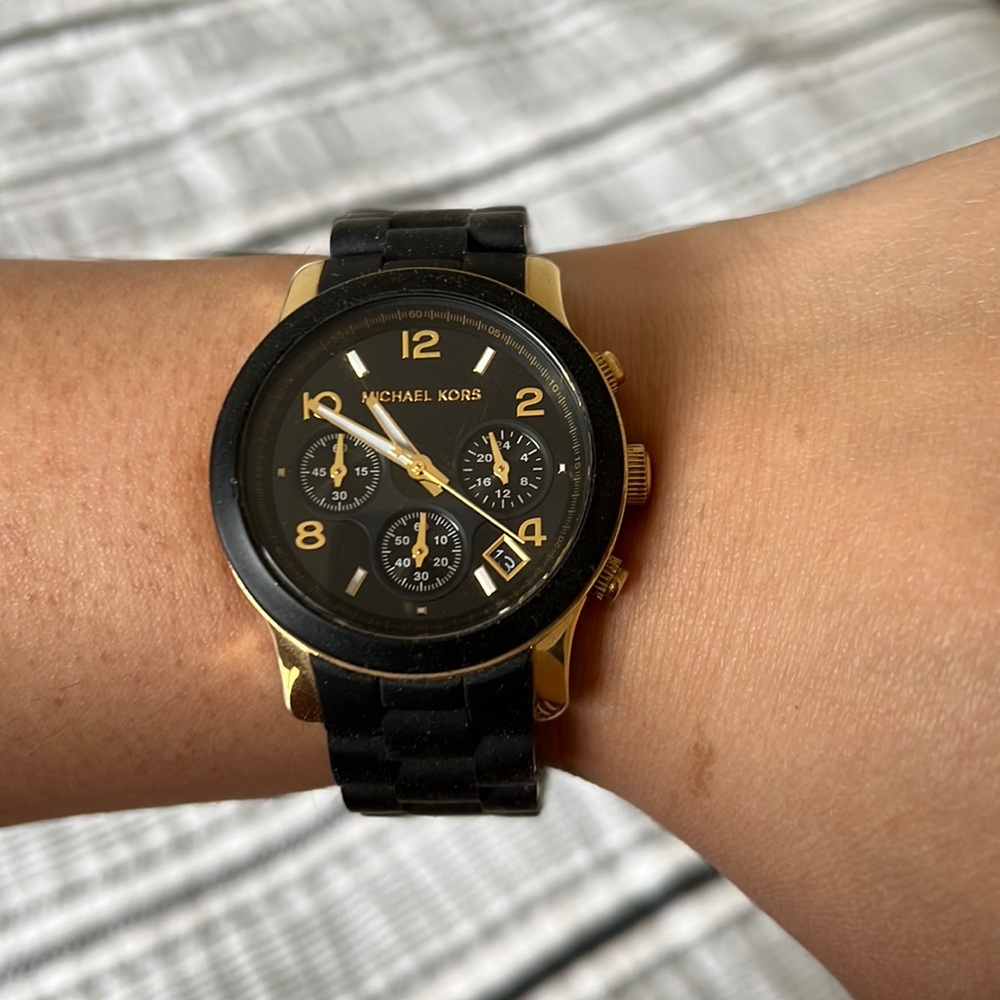 Michael Kors Silicone/Stainless Steel Watch